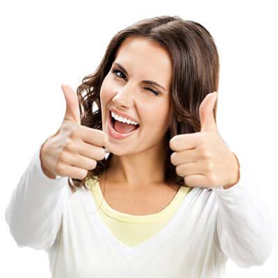 Woman showing Thumbs Up